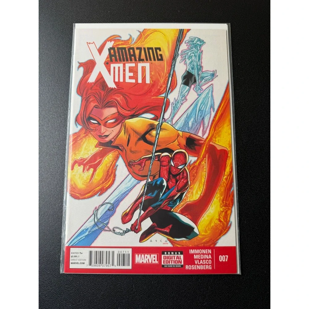 Amazing X-Men 007‎ Marvel Comics 2014 Firestar Iceman Spider-Man